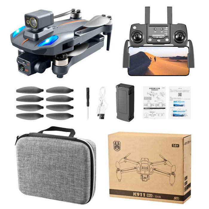 XKJ K911 Max - 5G WiFi FPV GPS 8K ESC Dual Camera 360° Obstacle Avoidance Foldable RC Drone Quadcopter - Optical Flow Positioning for Stable Aerial Photography - Shopsta EU